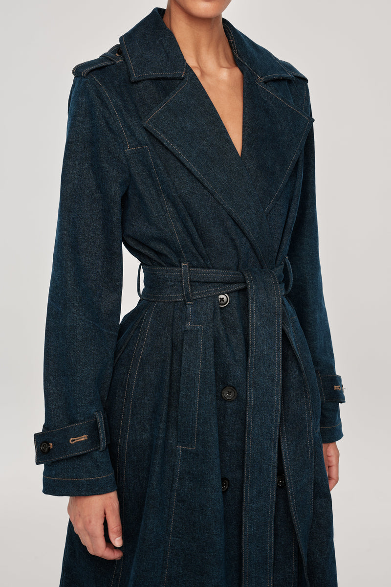 Denim Trench Coat