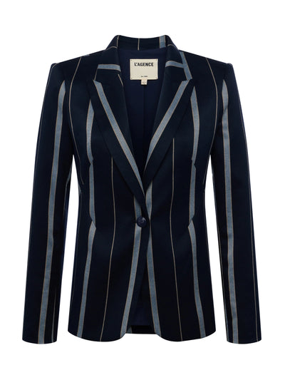 Clementine Blazer In Midnight Multi Stripe