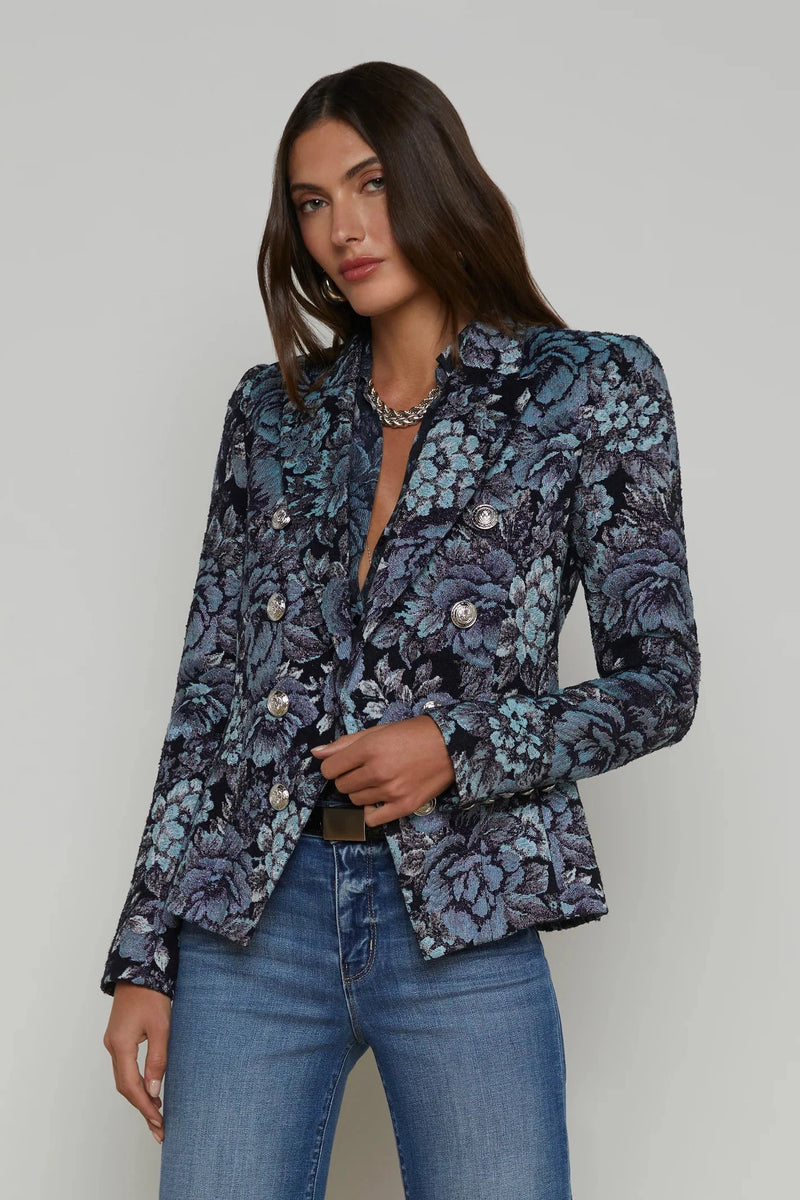 Bethany Blazer In Black Midnight Floral