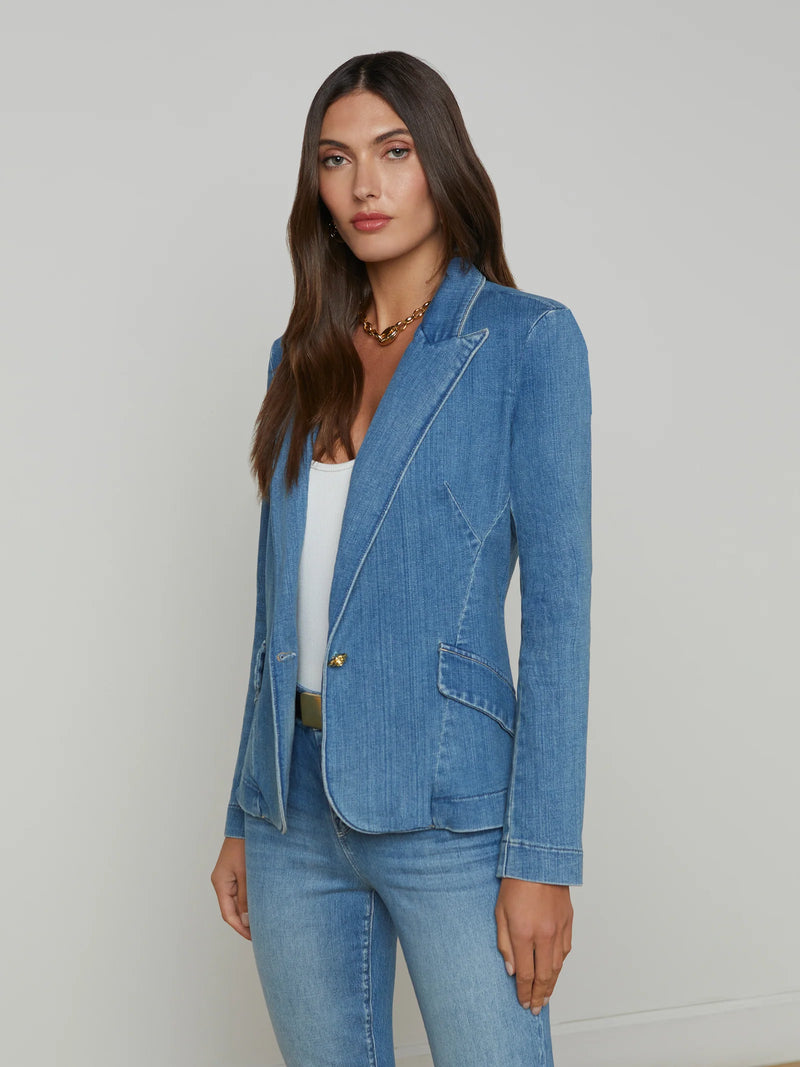 Baldwin Denim Blazer In Provo