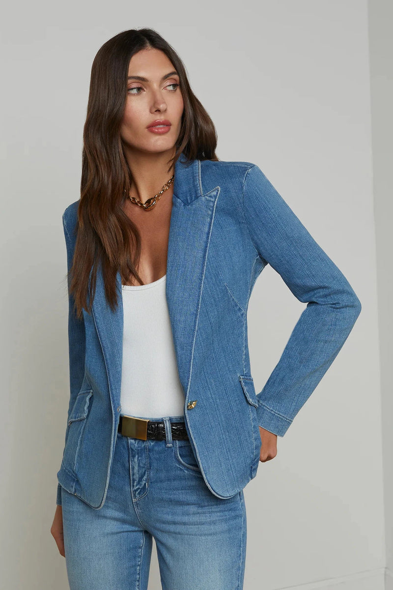 Baldwin Denim Blazer In Provo