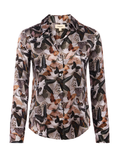 Tyler Blouse with Dark Multi Butterfly