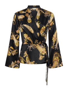 Olive Wrap Blouse by L'agence-L'AGENCE-Tocca Finita