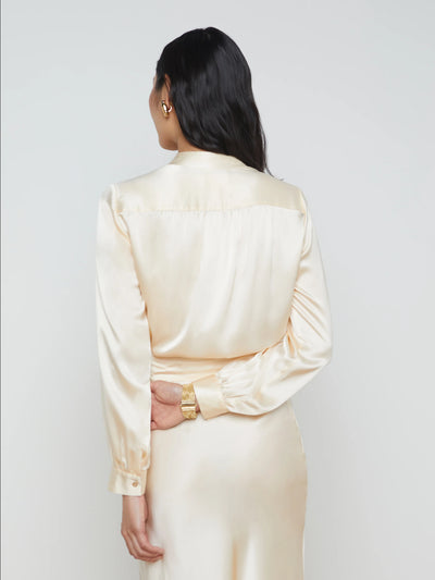 Bianca Silk Blouse In Pearl