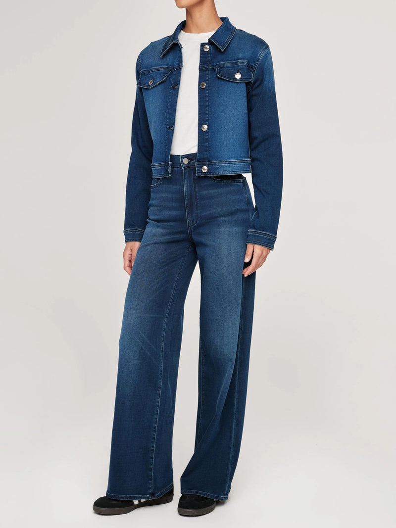 Hepburn Wide Leg  Instasculpt Jeans in Stream