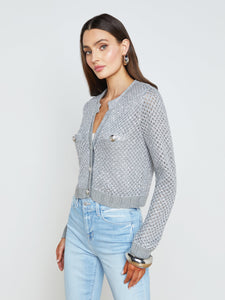 Blanca Sequin Crop Cardi by L'agence-L'AGENCE-Tocca Finita