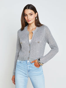 Blanca Sequin Crop Cardi by L'agence-L'AGENCE-Tocca Finita