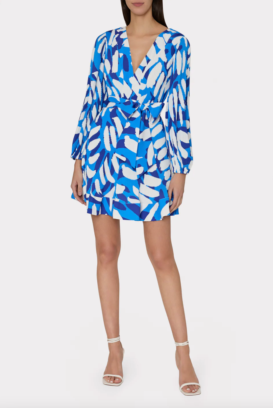 Liv Brushstroke Pleated Dress by Milly-Milly-Tocca Finita