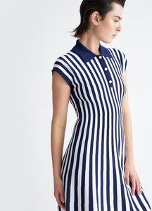 Striped Knit Dress by Liu Jo-LIU JO WHITE-Tocca Finita