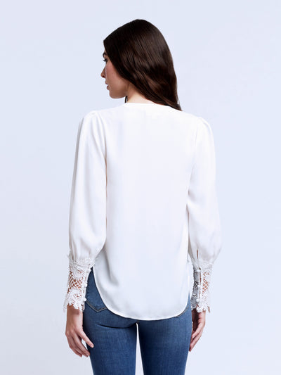 Ava Lace Cuff Blouse-L'Agence-Tocca Finita