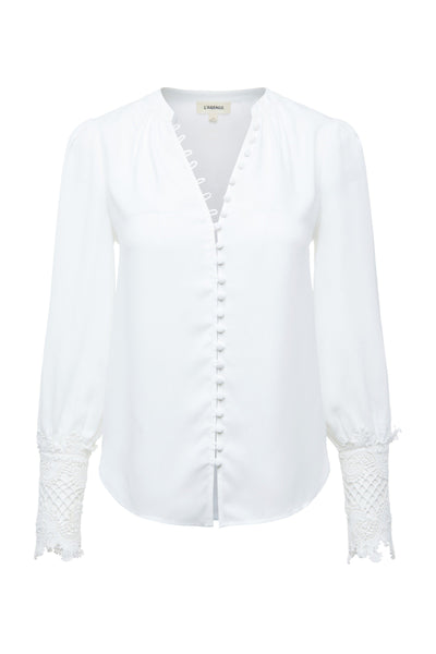 Ava Lace Cuff Blouse-L'Agence-Tocca Finita