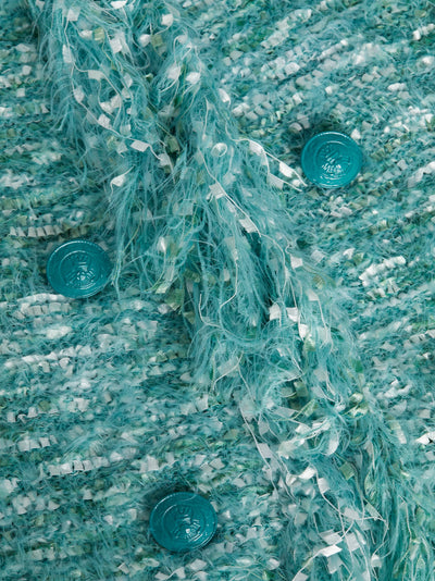 Azure Fringe Cardigan In Jade Multi-L'Agence-Tocca Finita