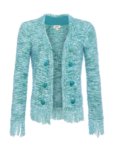 Azure Fringe Cardigan In Jade Multi-L'Agence-Tocca Finita