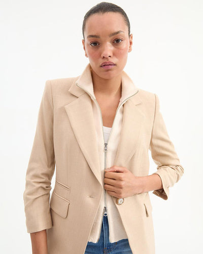 Battista Dickey Jacket In Stone Khaki-Veronica Beard-Tocca Finita