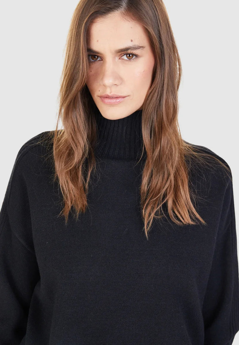 Black Turtleneck Sweater-Marc Aurel-Tocca Finita