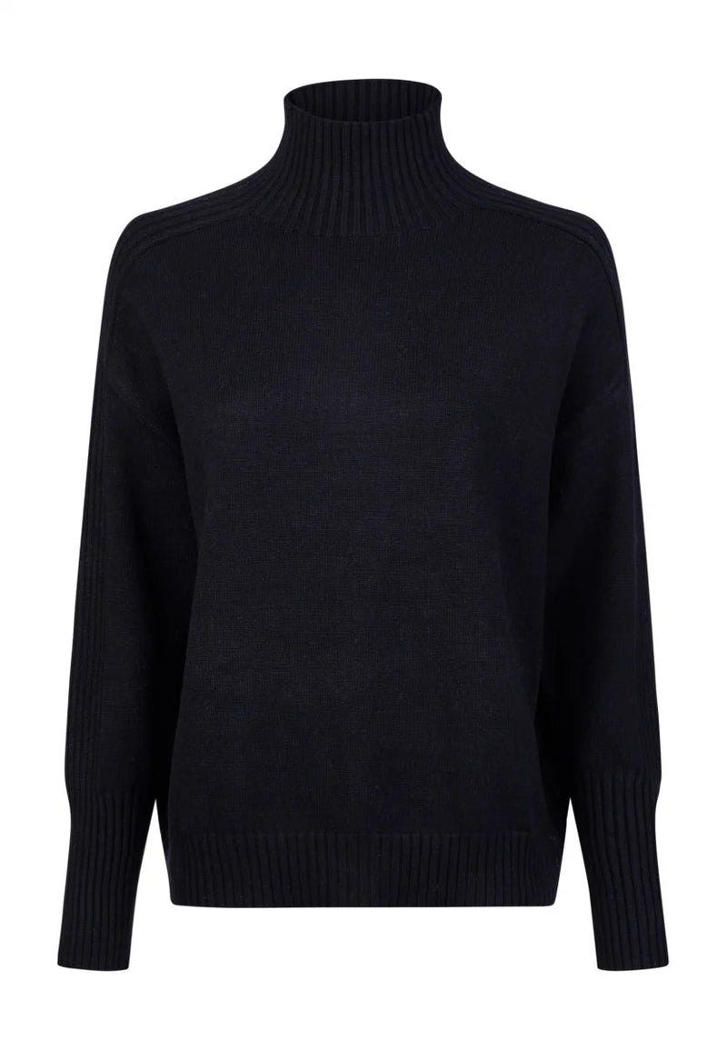 Black Turtleneck Sweater-Marc Aurel-Tocca Finita