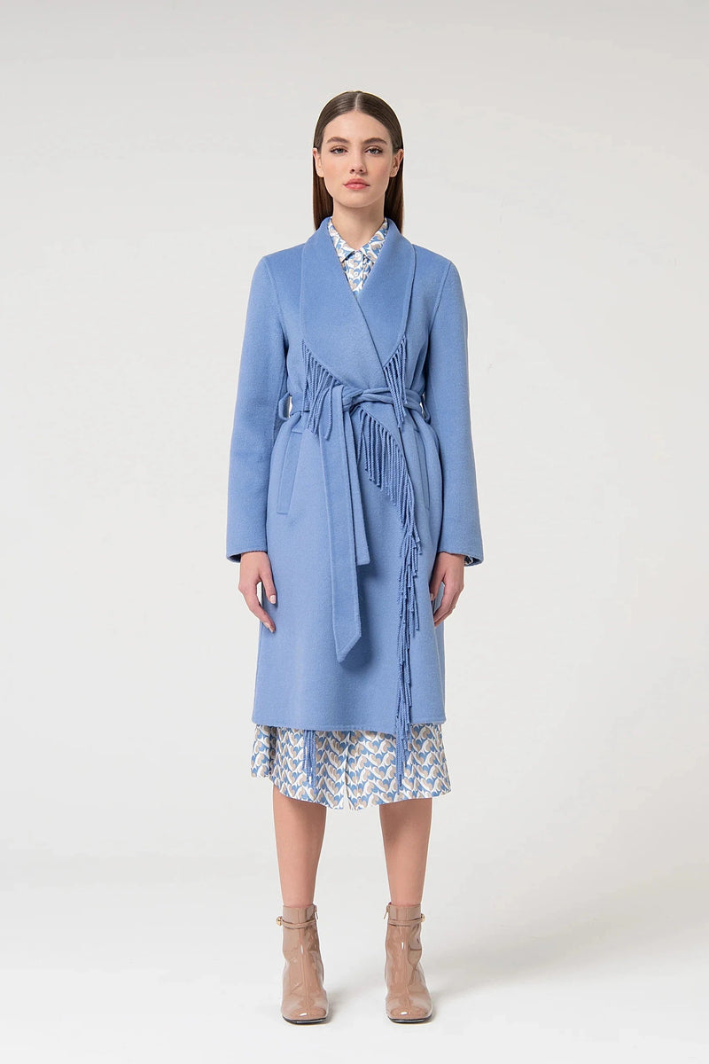 Blue Long Coat-Fracomina-Tocca Finita