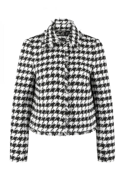 Boucle Jacket With Houndstooth-Marc Aurel-Tocca Finita