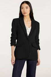 Boucle Khloe Blazer In Black-Cinq A Sept-Tocca Finita