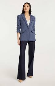 Boucle Khloe Blazer in Shadow-Cinq A Sept-Tocca Finita