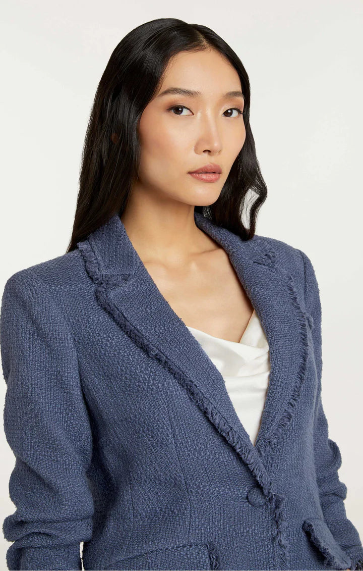 Boucle Khloe Blazer in Shadow-Cinq A Sept-Tocca Finita