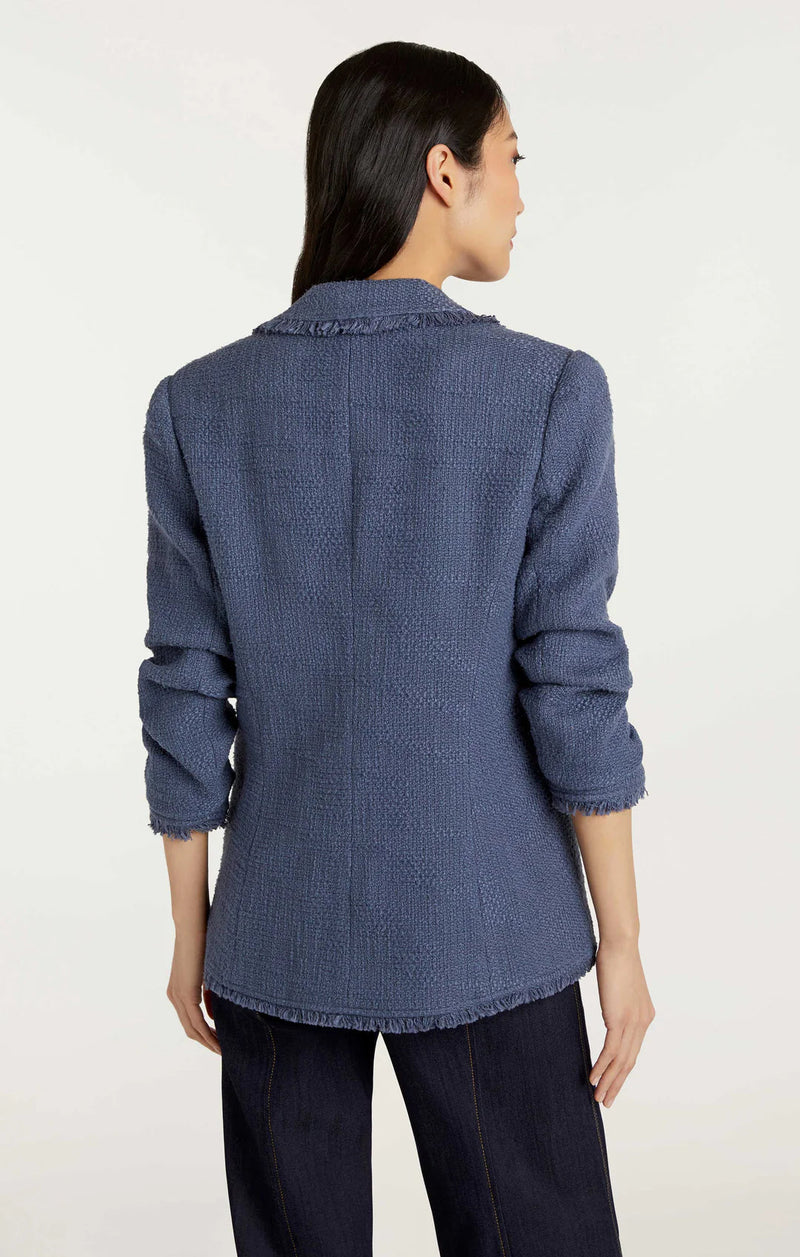 Boucle Khloe Blazer in Shadow-Cinq A Sept-Tocca Finita