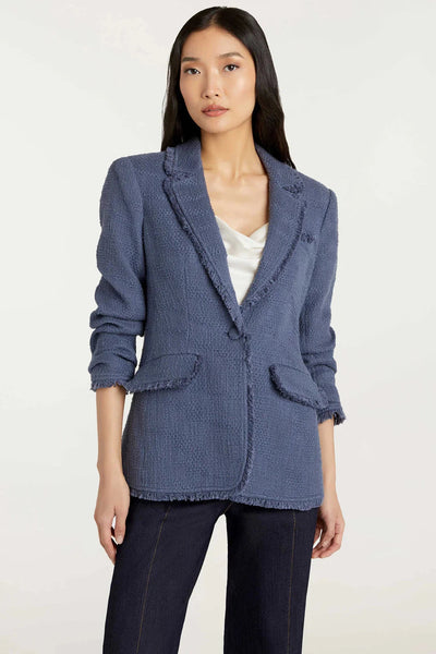 Boucle Khloe Blazer in Shadow-Cinq A Sept-Tocca Finita