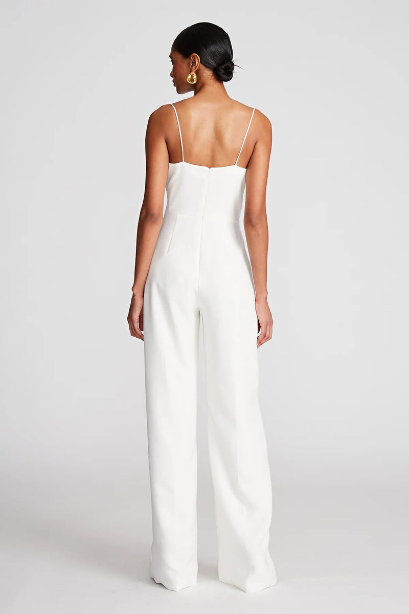 Brea Jumpsuit in Stretch Crepe-Halston-Tocca Finita