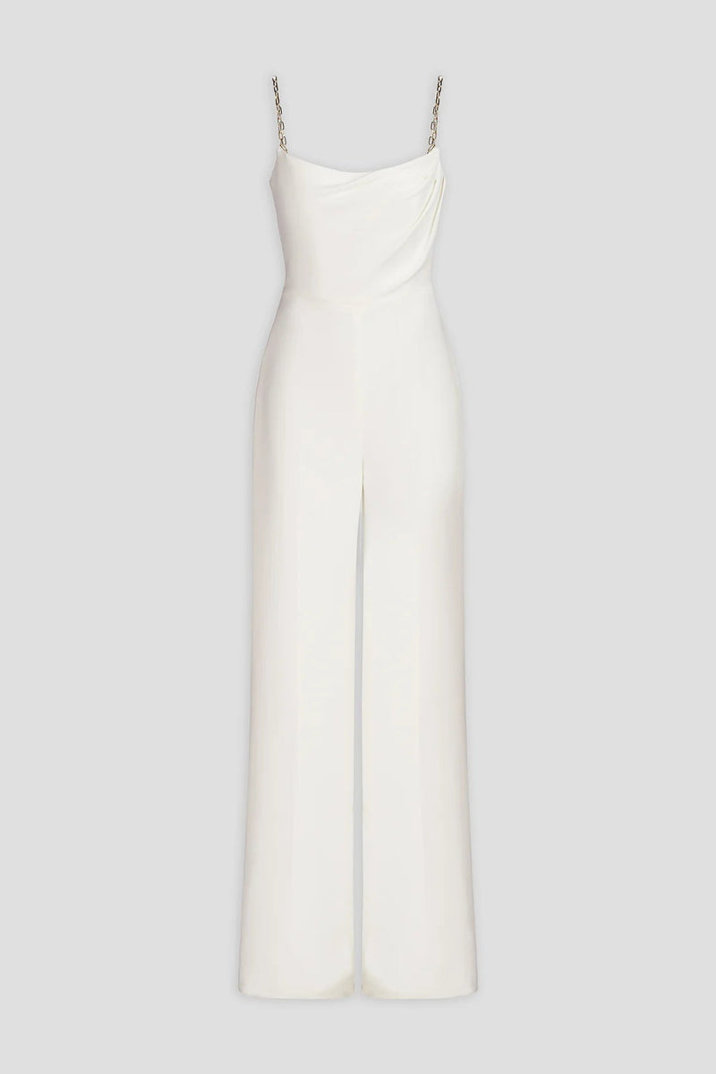 Brea Jumpsuit in Stretch Crepe-Halston-Tocca Finita