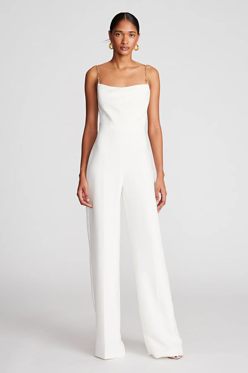 Brea Jumpsuit in Stretch Crepe-Halston-Tocca Finita