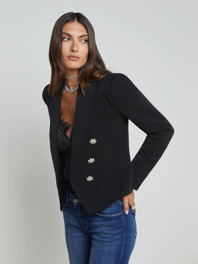 Brooke Blazer in Black Crystal-L'Agence-Tocca Finita