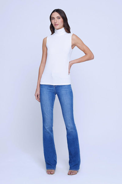 Ceci Sleeveless Turtle Neck In White-L'Agence-Tocca Finita