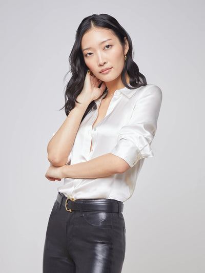 Dani Blouse in Ivory-L'Agence-Tocca Finita