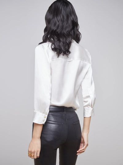 Dani Blouse in Ivory-L'Agence-Tocca Finita