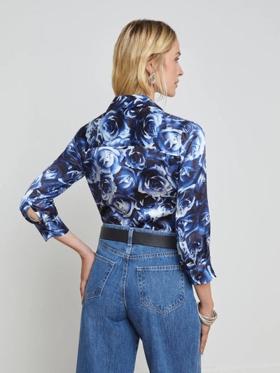 Dani Blouse In Midnight Multi Rose-L'Agence-Tocca Finita