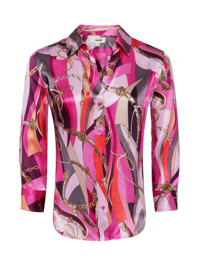 Dani Blouse In Pink Buckle Swirl-L'Agence-Tocca Finita