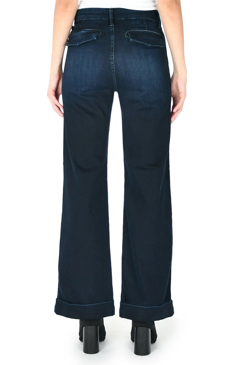 Dream High Rise Trouser Jean In Madera Blue-Fidelity-Tocca Finita