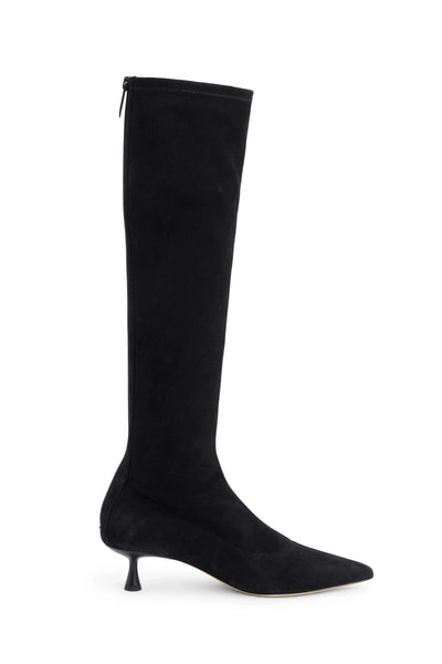 Emilie Suede Kitten Heel Boot In Black-L'Agence-Tocca Finita