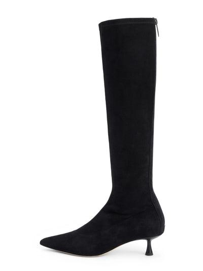 Emilie Suede Kitten Heel Boot In Black-L'Agence-Tocca Finita