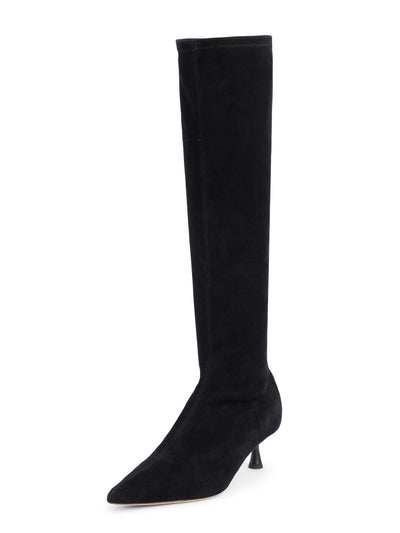 Emilie Suede Kitten Heel Boot In Black-L'Agence-Tocca Finita