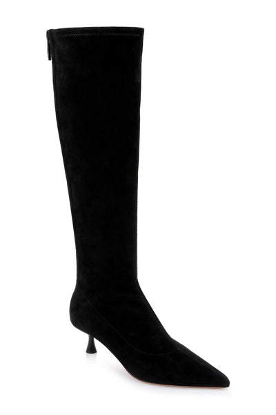 Emilie Suede Kitten Heel Boot In Black-L'Agence-Tocca Finita