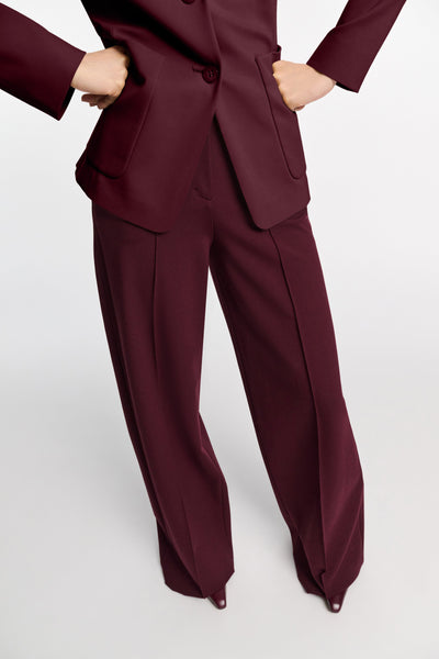 Emotional Essence Pants in Dark Burgundy-Dorothee Schumacher-Tocca Finita