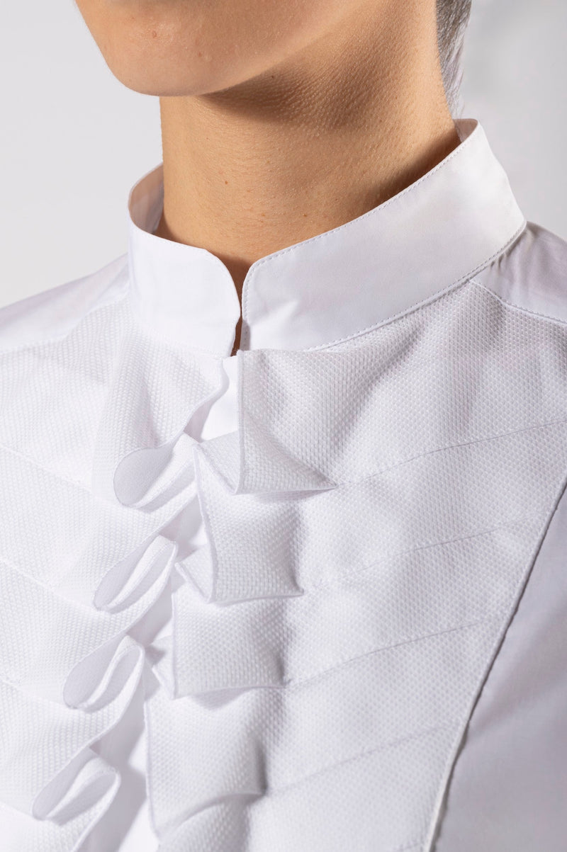 Fitted Shirt with Frill Collar-Tonet-Tocca Finita