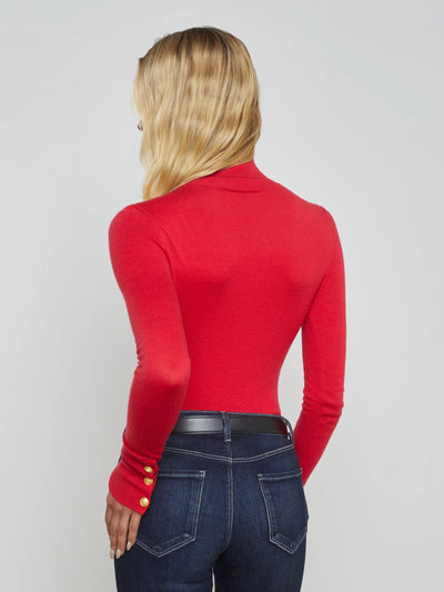 Flora Turtleneck Sweater In Red Lava-L'Agence-Tocca Finita