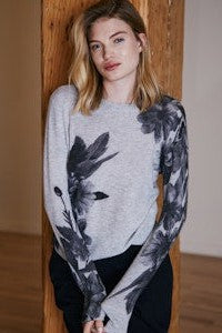 Floral Crew Sweater-Autumn Cashmere-Tocca Finita