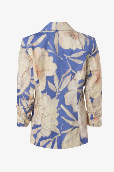 Floral Print Jacket Blue/Peach-Iris Setlakwe-Tocca Finita