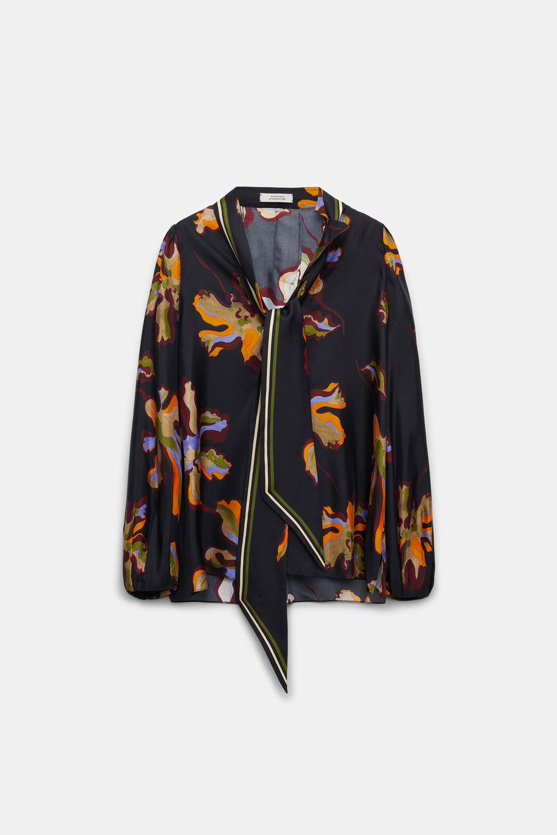 Floral Seductive Silk Blouse-Dorothee Schumacher-Tocca Finita