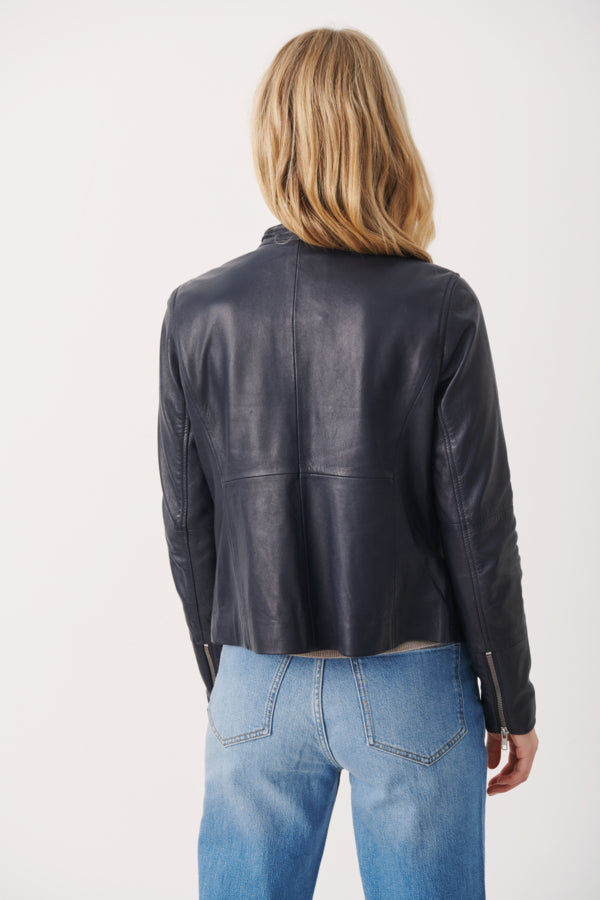 Frances Leather Jacket in Sky-Part Two-Tocca Finita