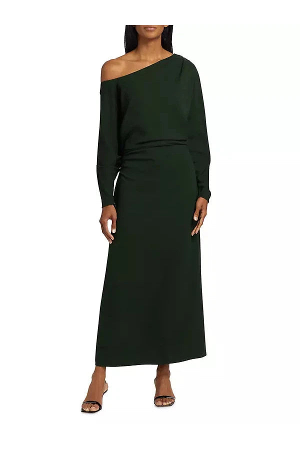 Georgie Dress In Forest Green-Tanya Taylor-Tocca Finita