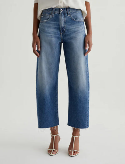 Hattie High-Rise Barrel Crop in Gemini Jeans-AG Jeans-Tocca Finita